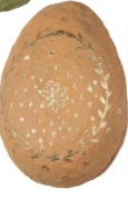 Ib Laursen - Påskeæg (todelt) i forskellige farver H 18 x Ø 13 cm-brun-orange