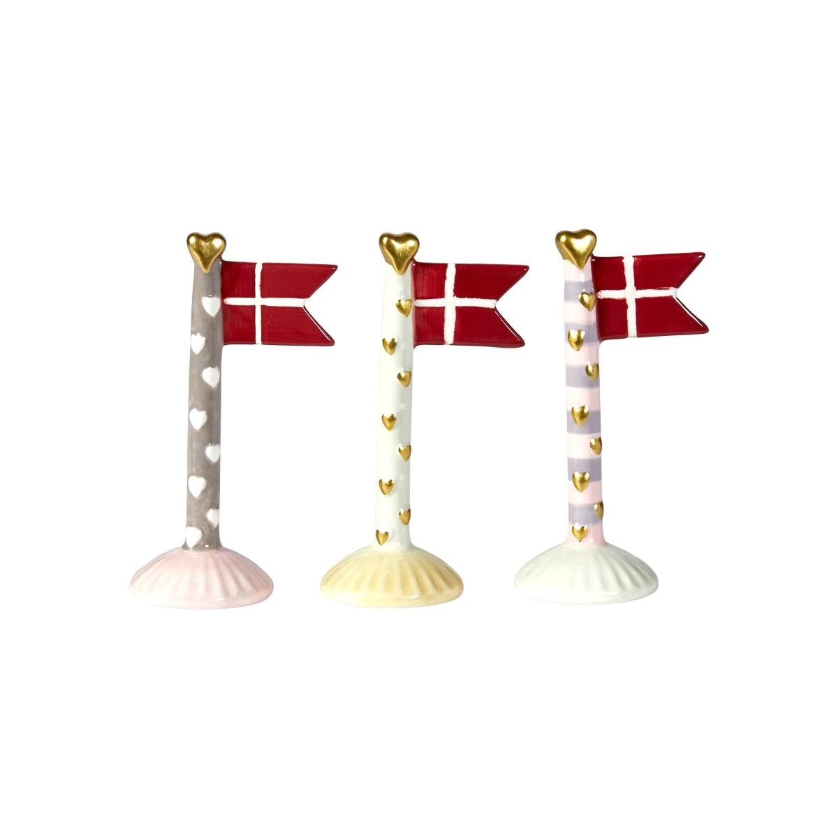Speedtsberg - Keramik flag HJERTER 8 x 5 x 14 cm