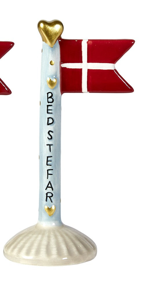 Speedtsberg - Keramik flag BEDSTEFAR 8 x 5 x 14 cm