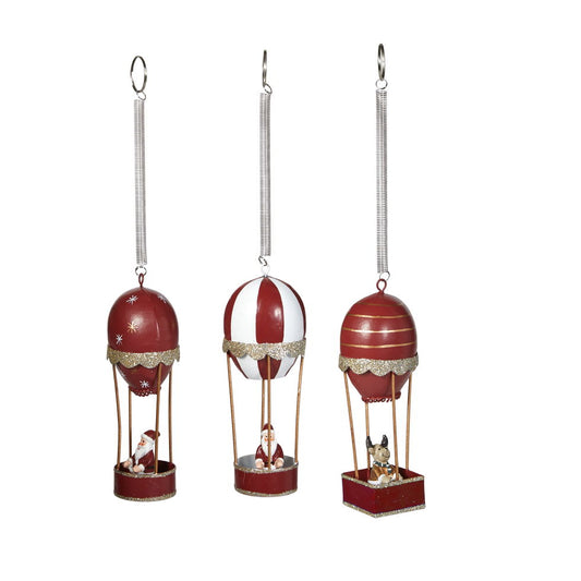 Julefigur i luftballon med fjederophæng