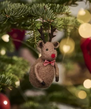 Ib Laursen - Filtet rensdyr RUDOLF til ophæng B 6 x H 12 cm