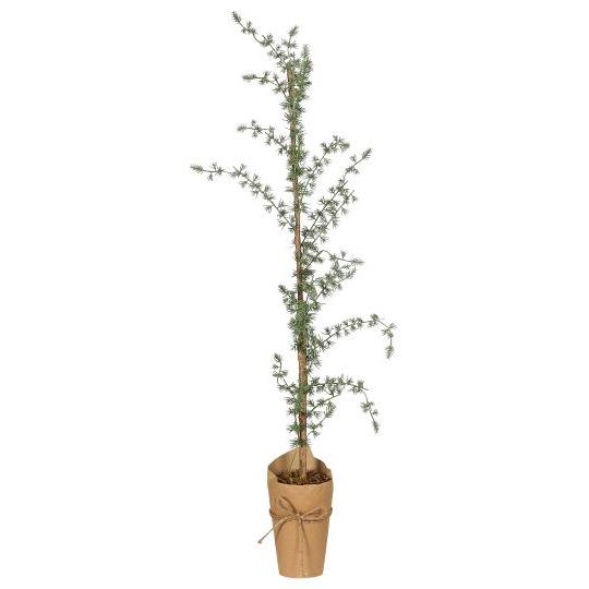 Ib Laursen - kunstigt cedertræ i papirpotte H 95cm (2. sortering)