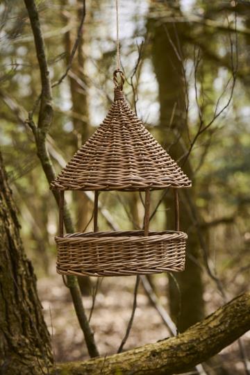 Ib Laursen - Fuglefoderhus af hel pil Ø 23 x H 35 cm