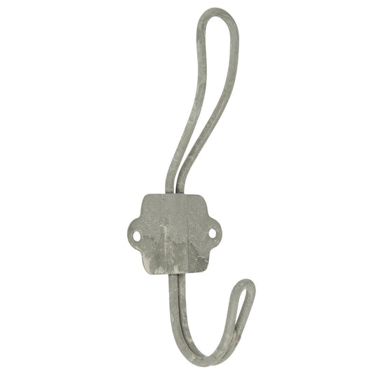 6 stk. Brørup knager, dobbelt (grå ubehandlet metal)