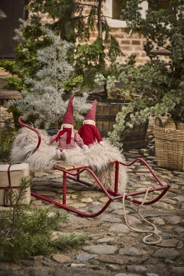 Rød dekokælk med træsæde fra Ib Laursen