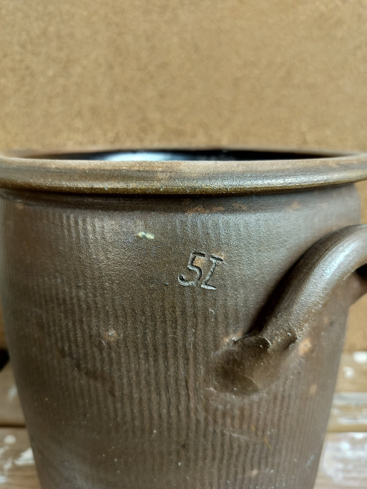 Secondhand - Syltekrukke med ører, Ø 20 cm x H 25 cm "5L"