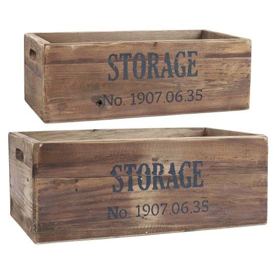 Ib Laursen - Kasse sæt a 2 stk med tekst "STORAGE"