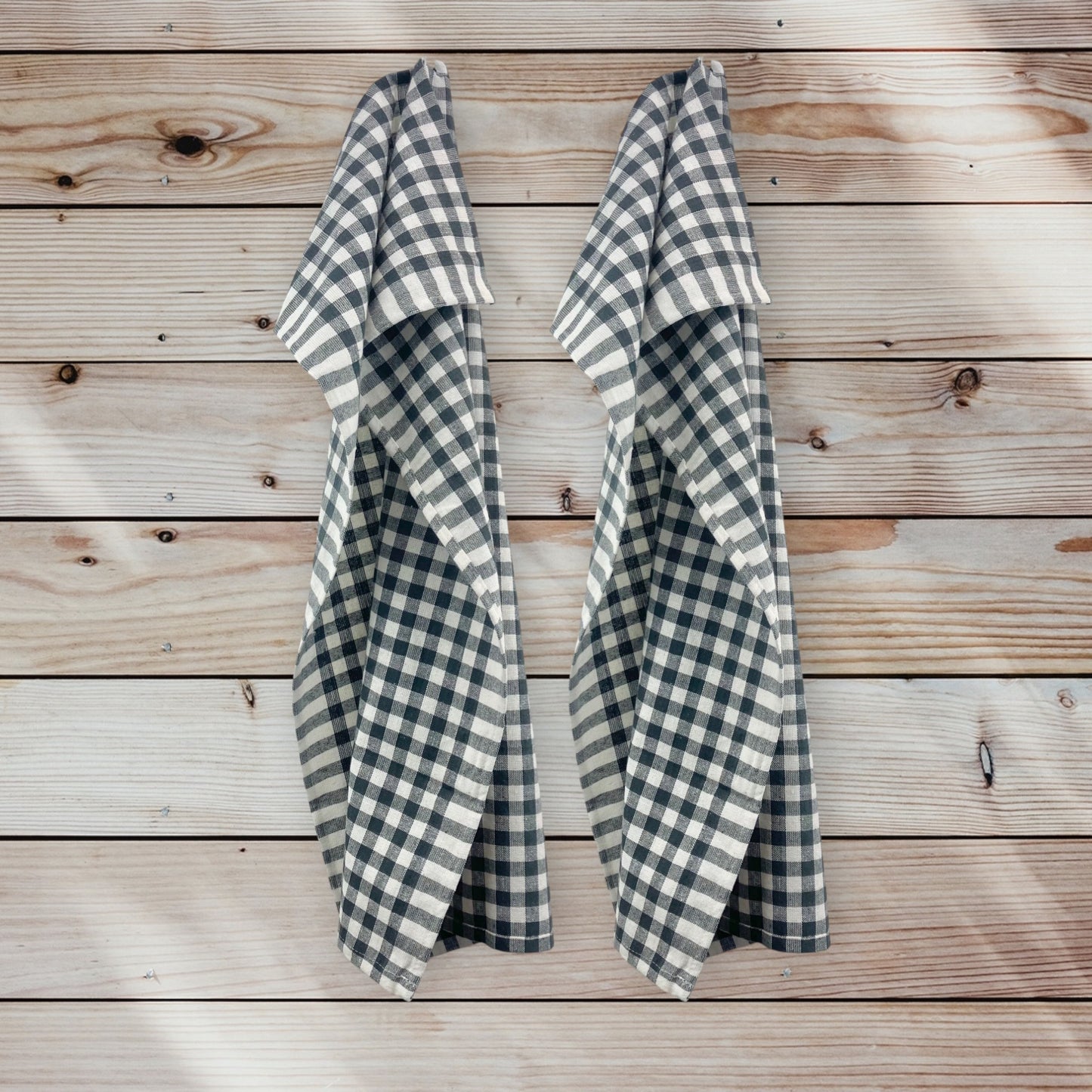 BySkagen - Viskestykke Omega ternet i grå/hvid 50 x 70 cm