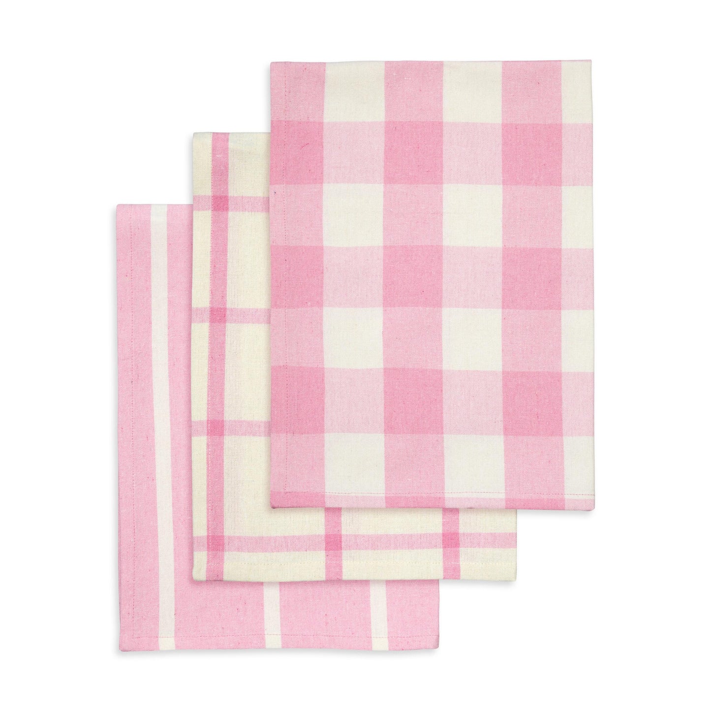 3 stk. viskestykker af genbrugsbomuld i pink