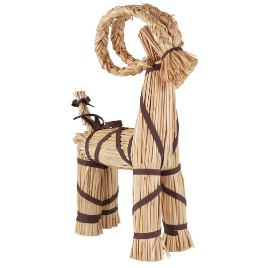 Ib Laursen - Julebuk med brunt bånd My Nostalgic Christmas H 43 cm