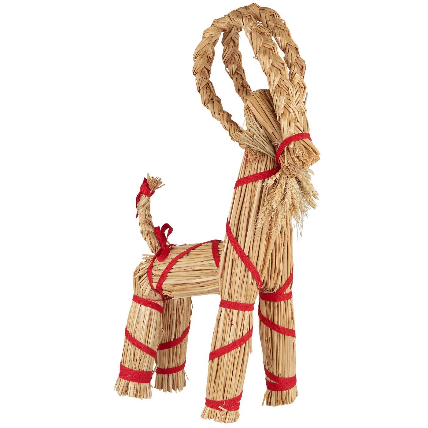 Ib Laursen - Julebuk med rødt bånd My Nostalgic Christmas H 59 cm