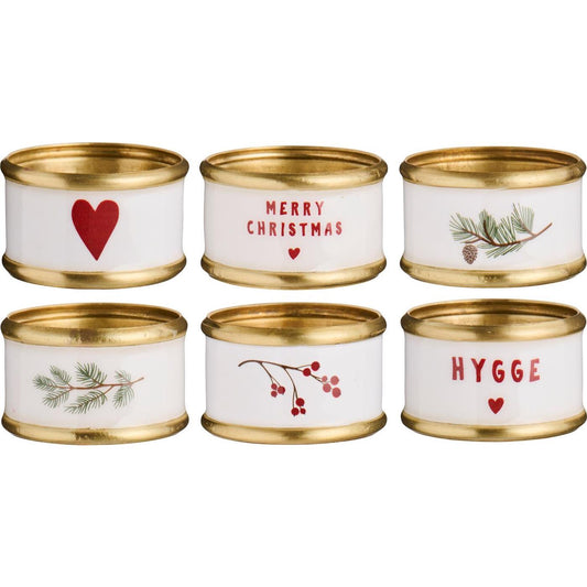 Ib Laursen - Servietringe 6 stk. ass. My Nostalgic Christmas