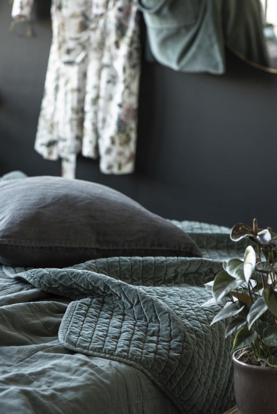 Ib Laursen - Pudebetræk i hør ANTRACIT 40 x 60 cm