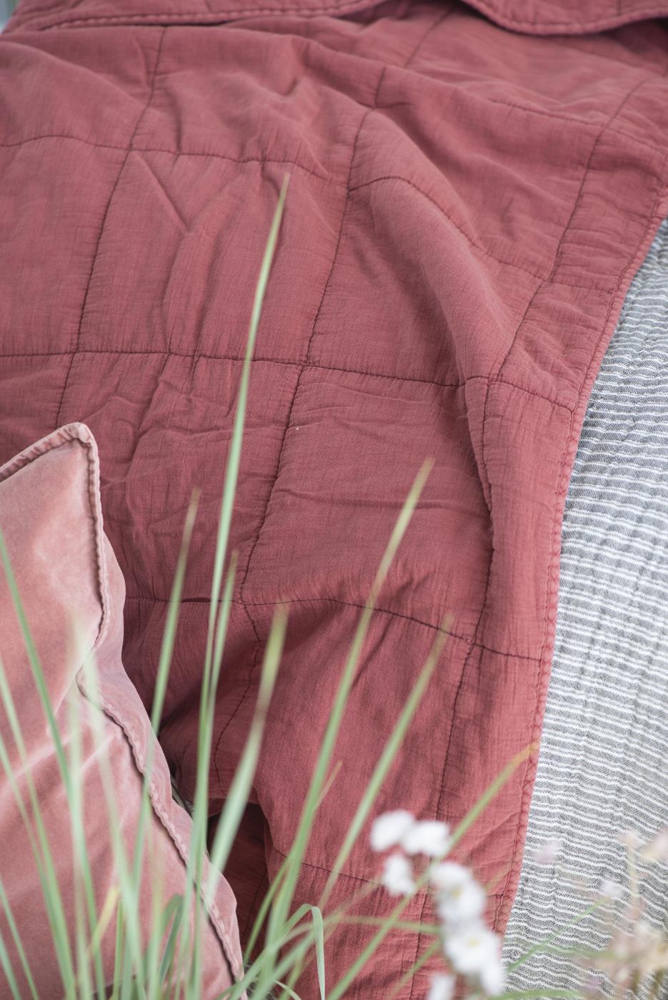 Ib Laursen - Vintage quilt faded rose 130 x 180 cm