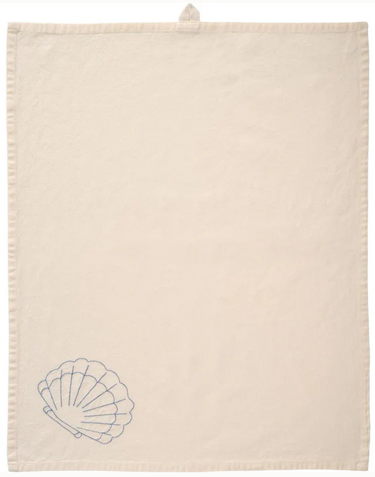 Ib Laursen - 2 stk. viskestykker 'Atlantis' med musling 50 x 70 cm