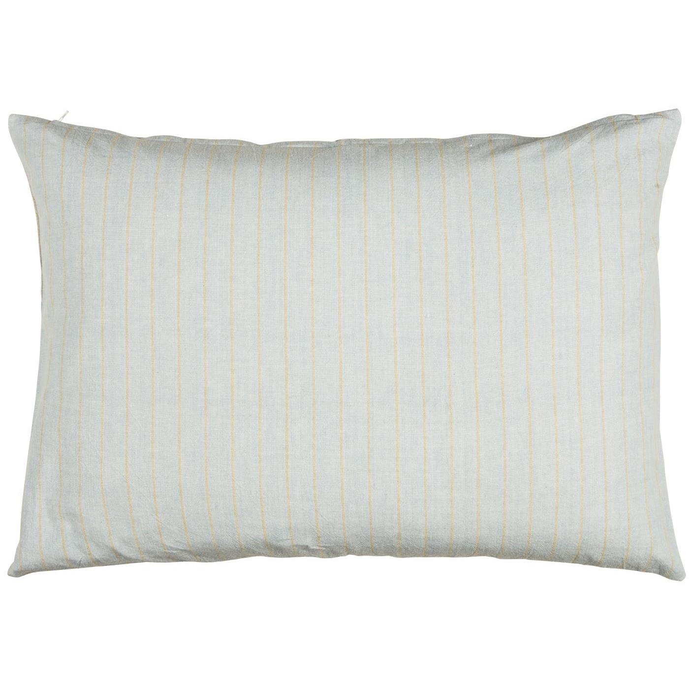 Ib Laursen - Pudebetræk lyseblå m/tynde beige striber 70 x 50 cm