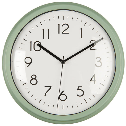 Ib Laursen - Vægur m. kant i STØVGRØN farve Ø 26 cm (retro look)