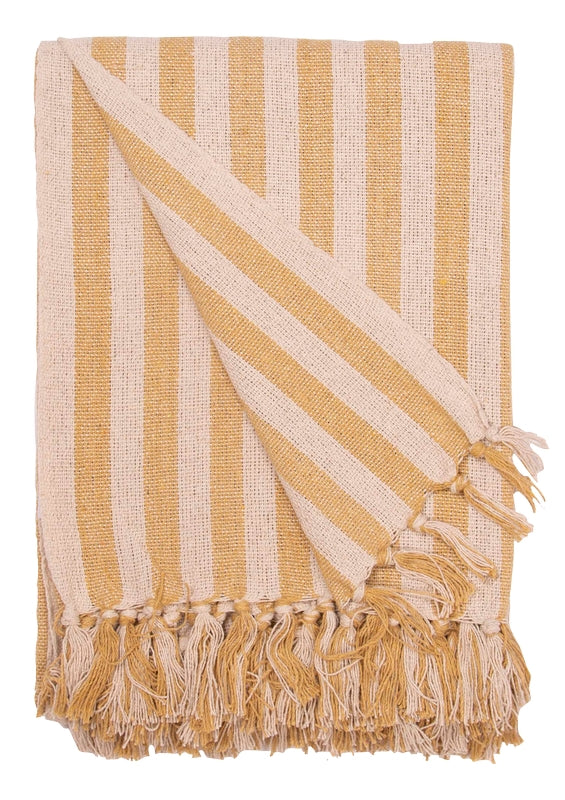 Au Maison - Plaid sennep/naturlig 130 x 180 cm