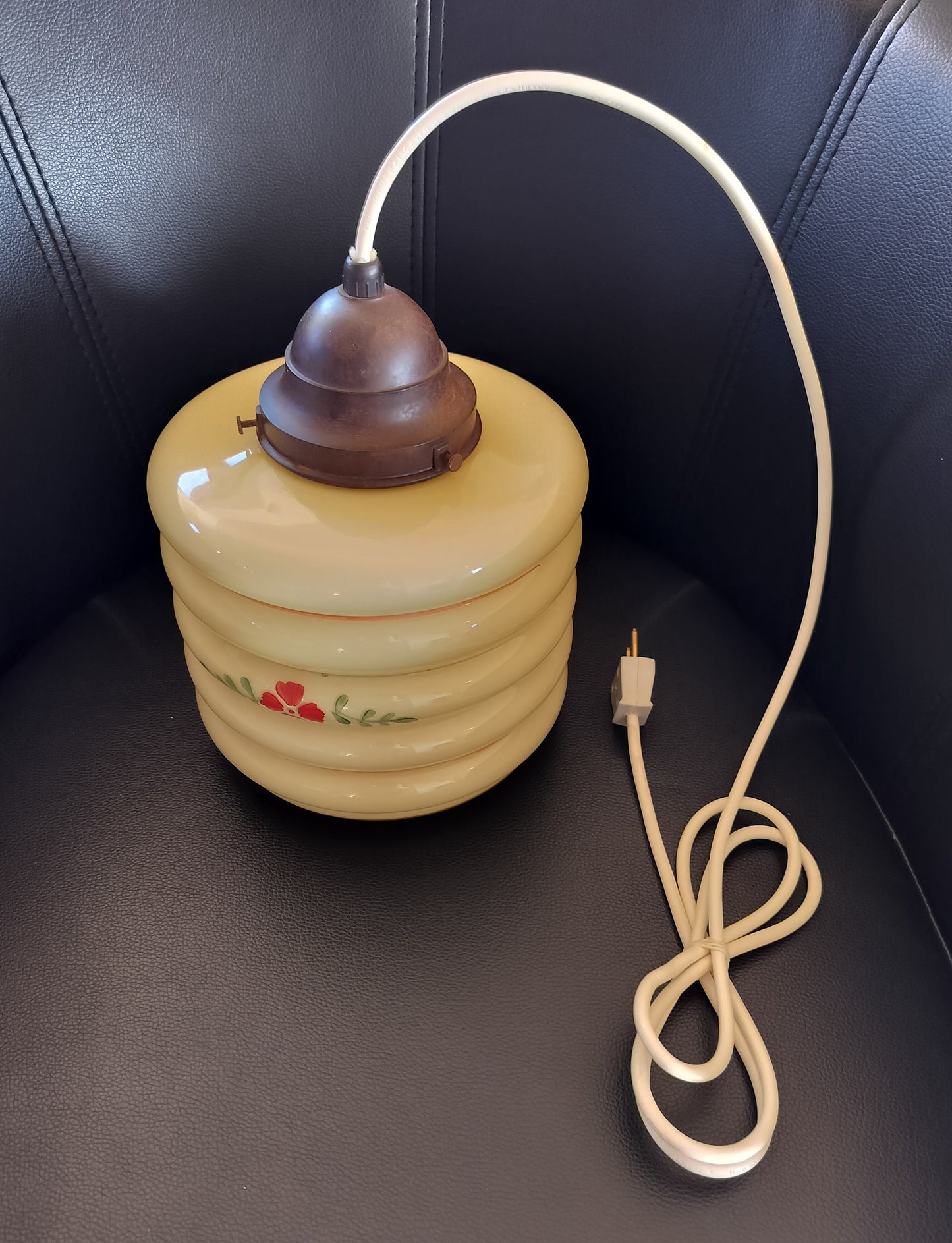 Secondhand - Gammel glaspendel H 22 x Ø 17,5 cm