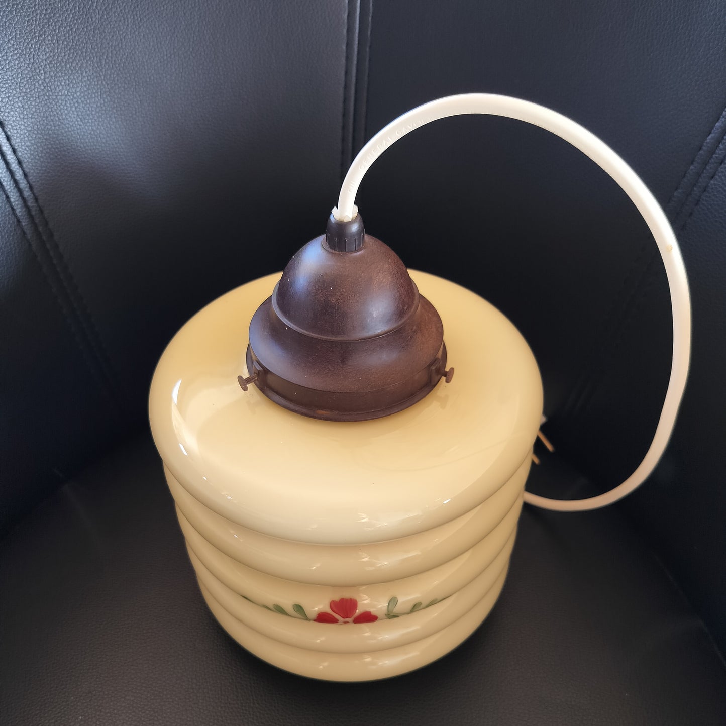 Secondhand - Gammel glaspendel H 22 x Ø 17,5 cm