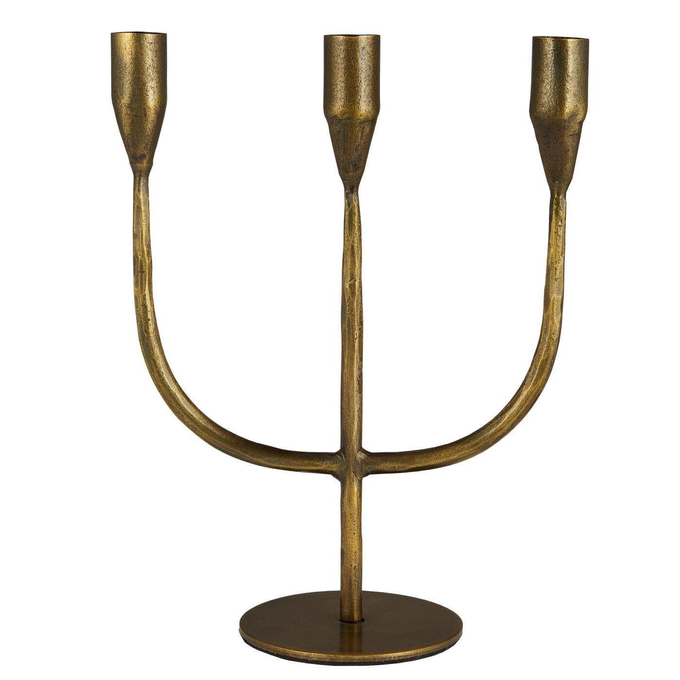 3-armet lysestage til kronelys model Melilla B 10 x H 27,3 x L 21 cm
