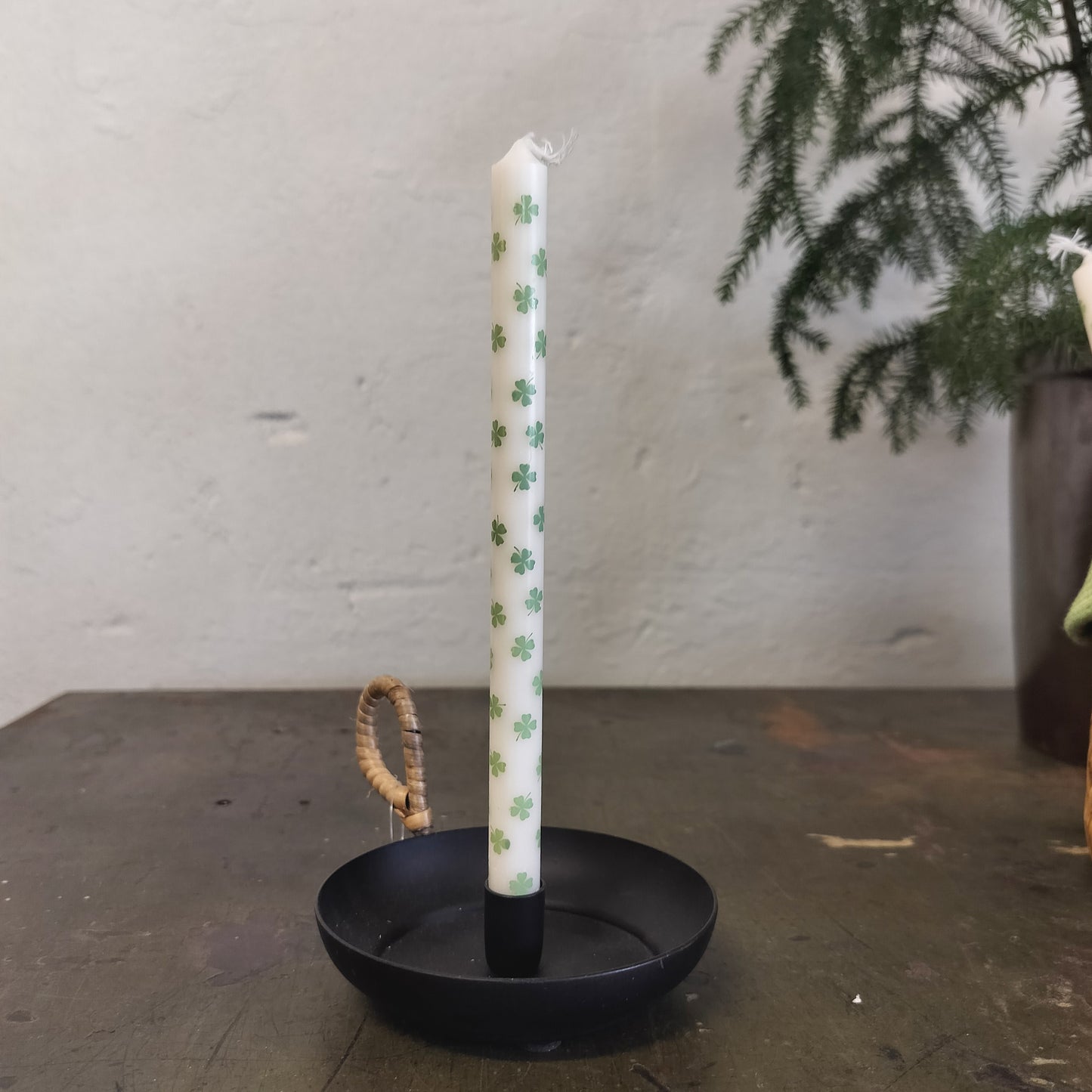 Ib Laursen - Kertelys med firkløver Ø 1,3 x H 20 cm