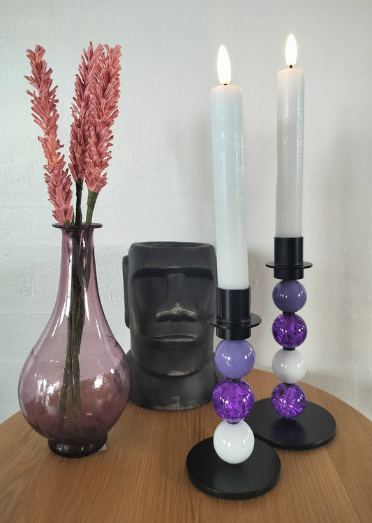 MY-Candle - Lysestage sæt i sort, model 9140