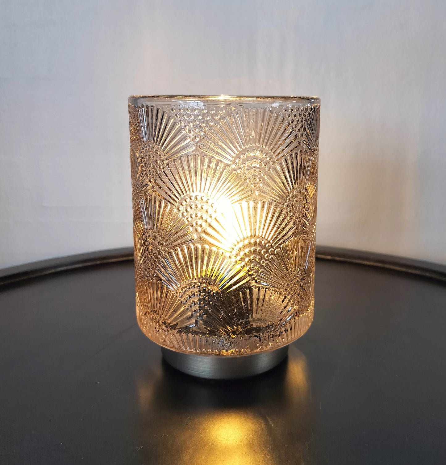 LED bordlampe til batteri med vifte møsnter, medlys