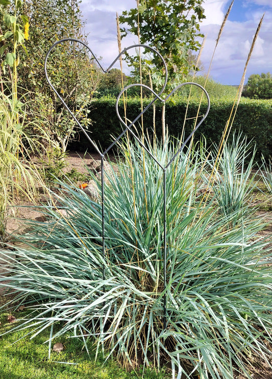 Metal hjerter på spyd, sæt med 2 stk.