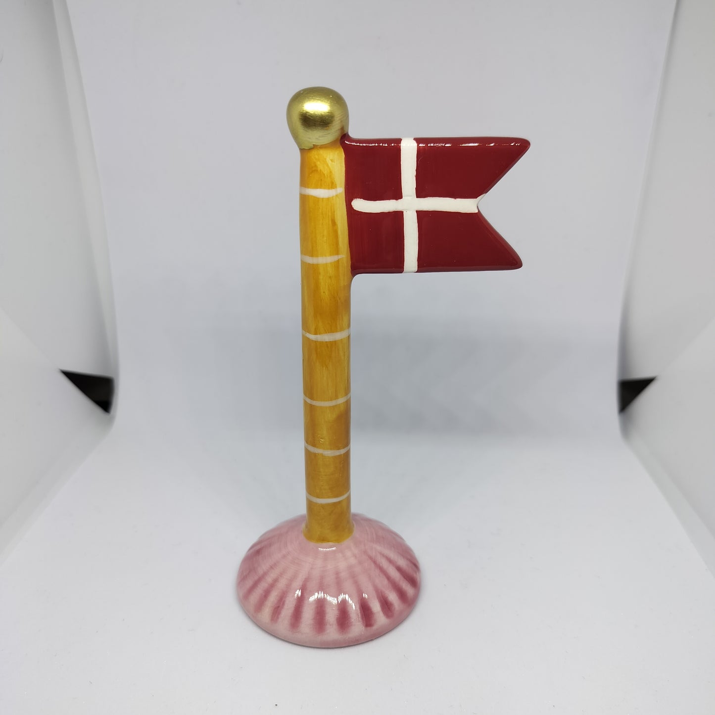 Speedtsberg - Keramik flag med striber eller prikker 8 x 5 x 14 cm