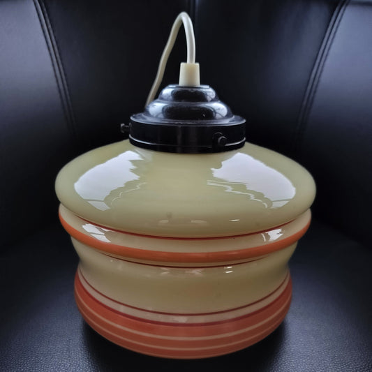 Secondhand - Gammel glas loftslampe