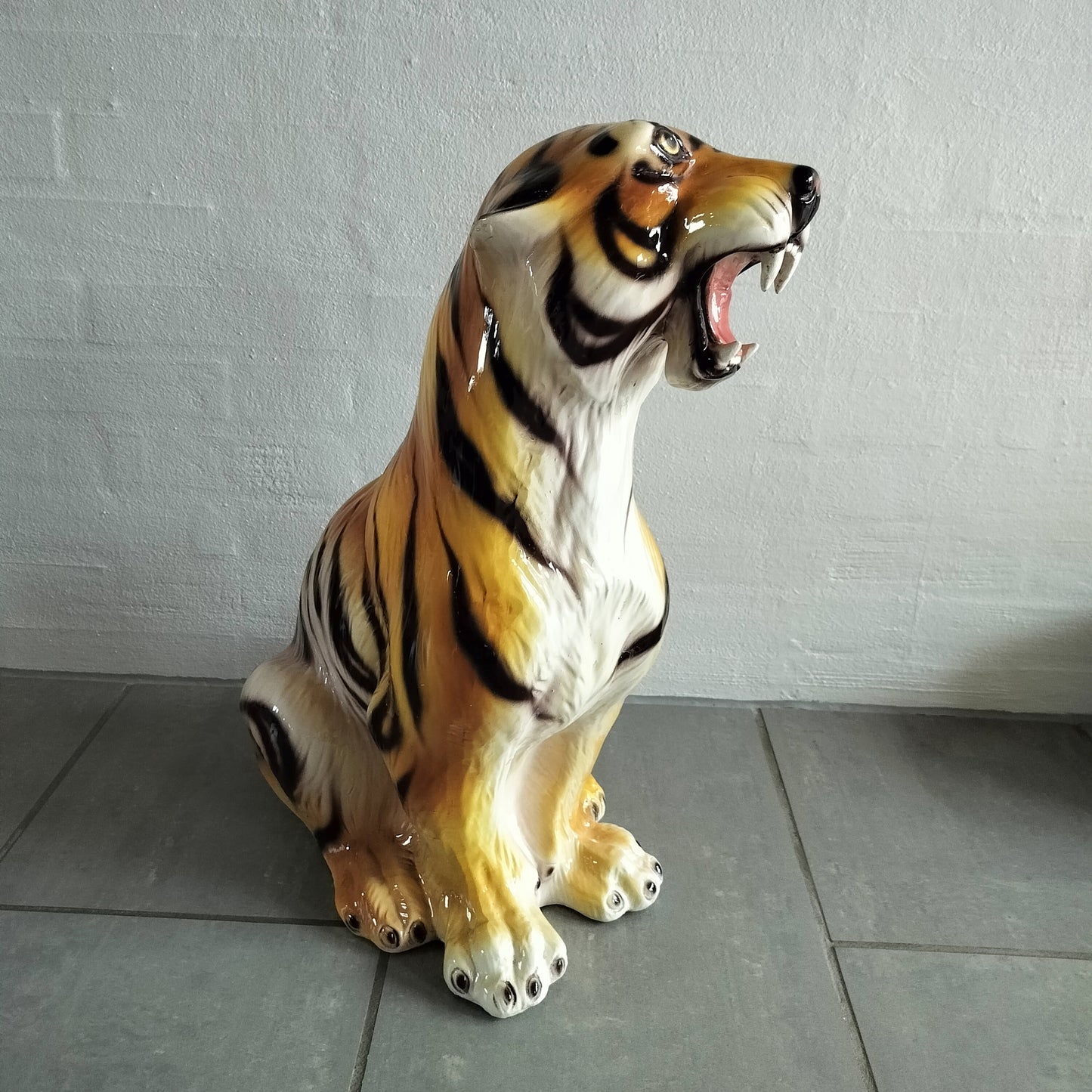 Secondhand - Porcelæns tiger H 54 cm