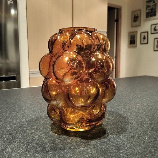 Speedtsberg - Lau glasvase i ravfarve Ø 17 x H 21 cm