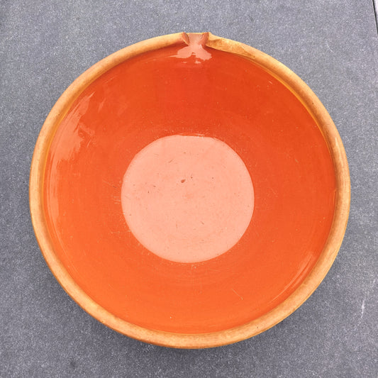 Secondhand - Gammelt lerfad Ø 35,5/37,2 cm