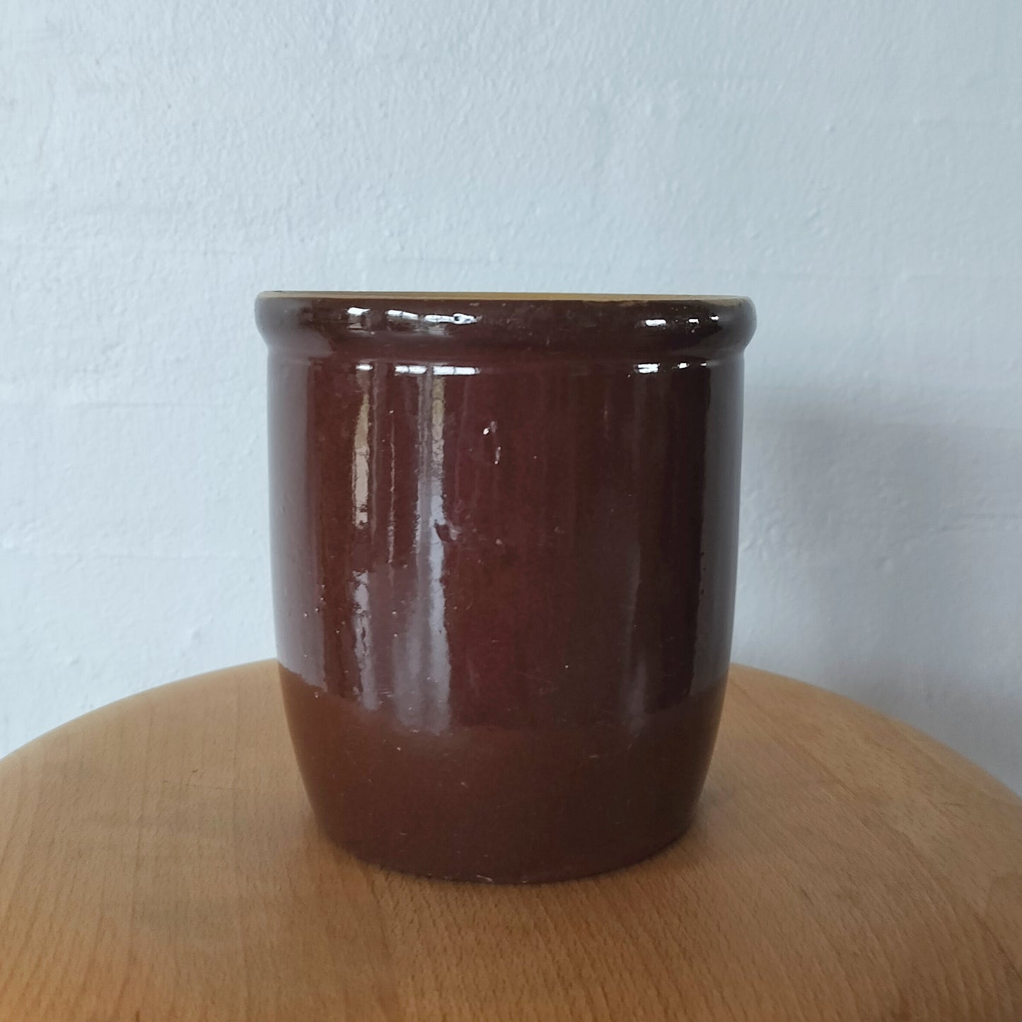 Secondhand - Lille Knabstrup Syltekrukke "1" Ø 13 x H 13,5 cm
