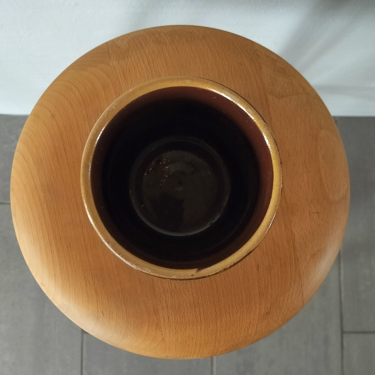 Secondhand - Lille Knabstrup Syltekrukke "1" Ø 13 x H 13,5 cm