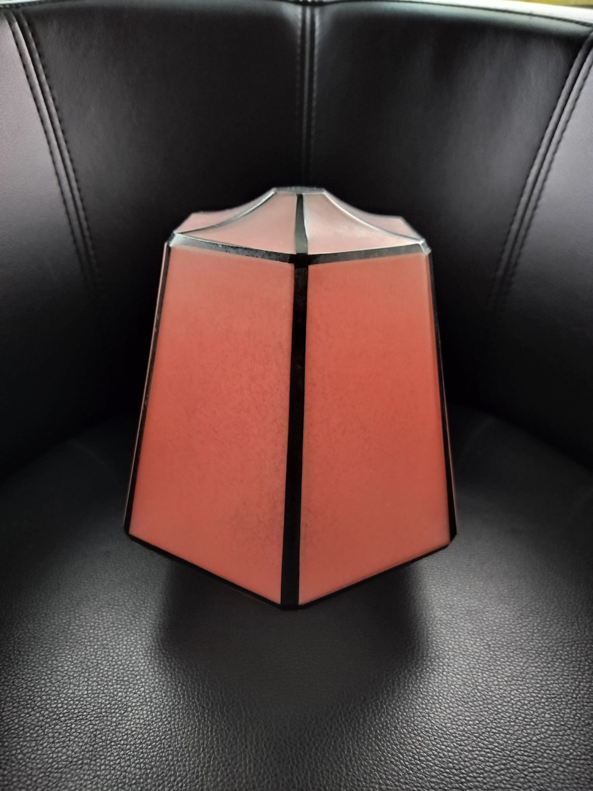 Secondhand - Rosafarvet pendelskærm (6-kantet)