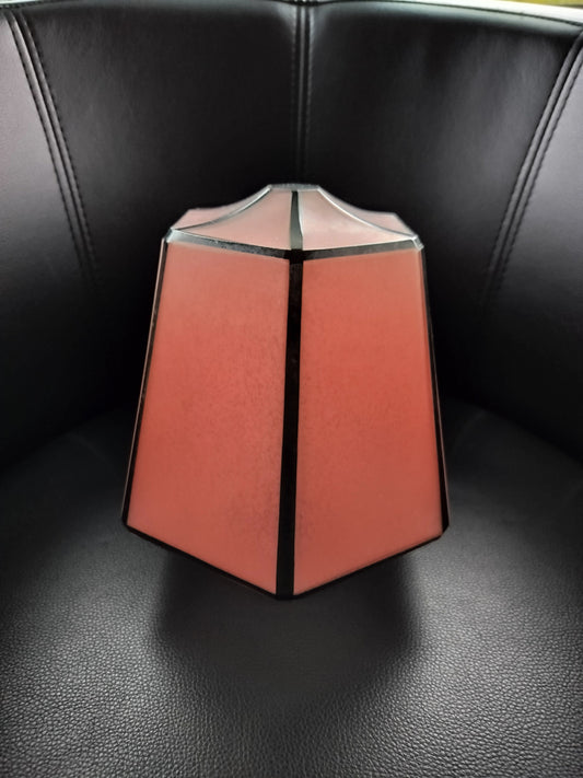 Secondhand - Rosafarvet pendelskærm (6-kantet)