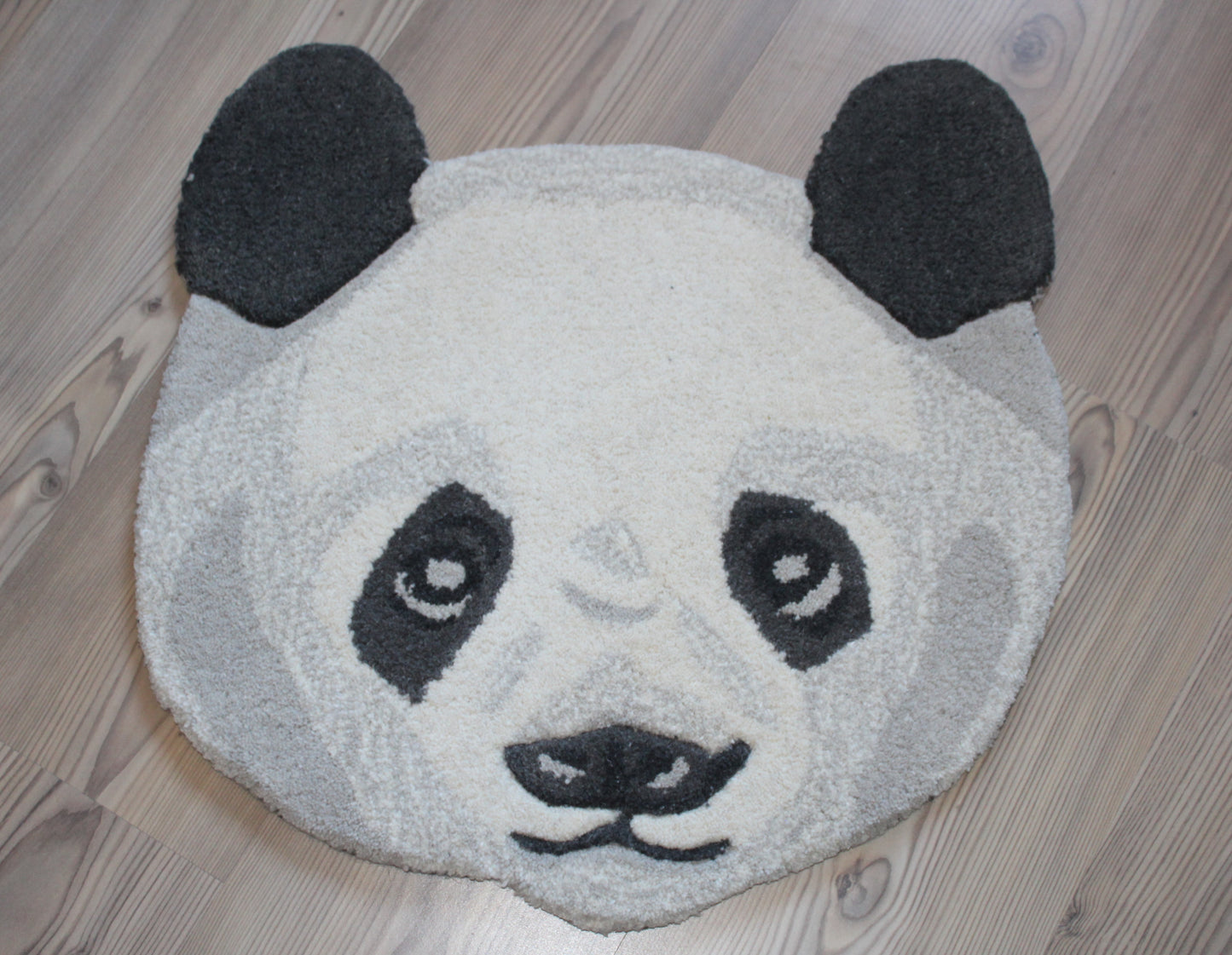 Pandahoved uld gulvtæppe 50 x 50 cm