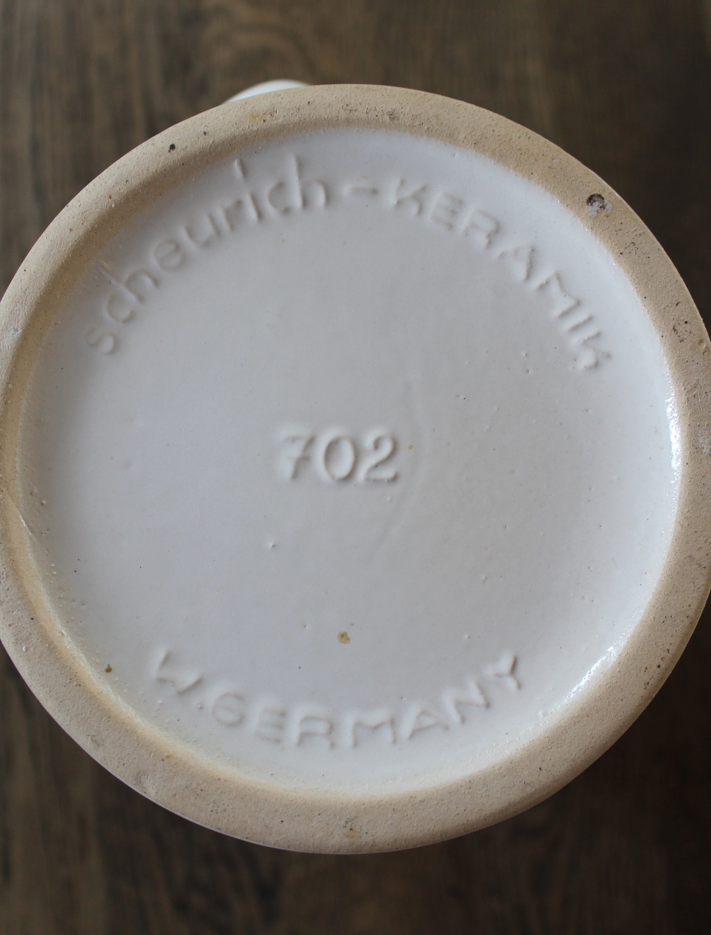 Secondhand - Keramik vase med ansigts motiv fra Scheurich, model 702