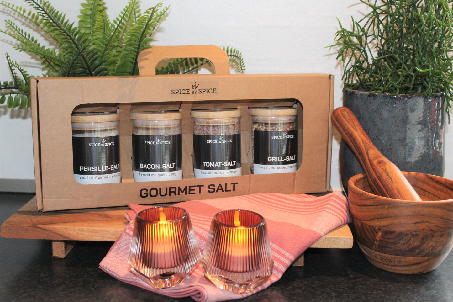 Spice By Spice - Gaveæske med Gourmet salt-krydderiblandinger