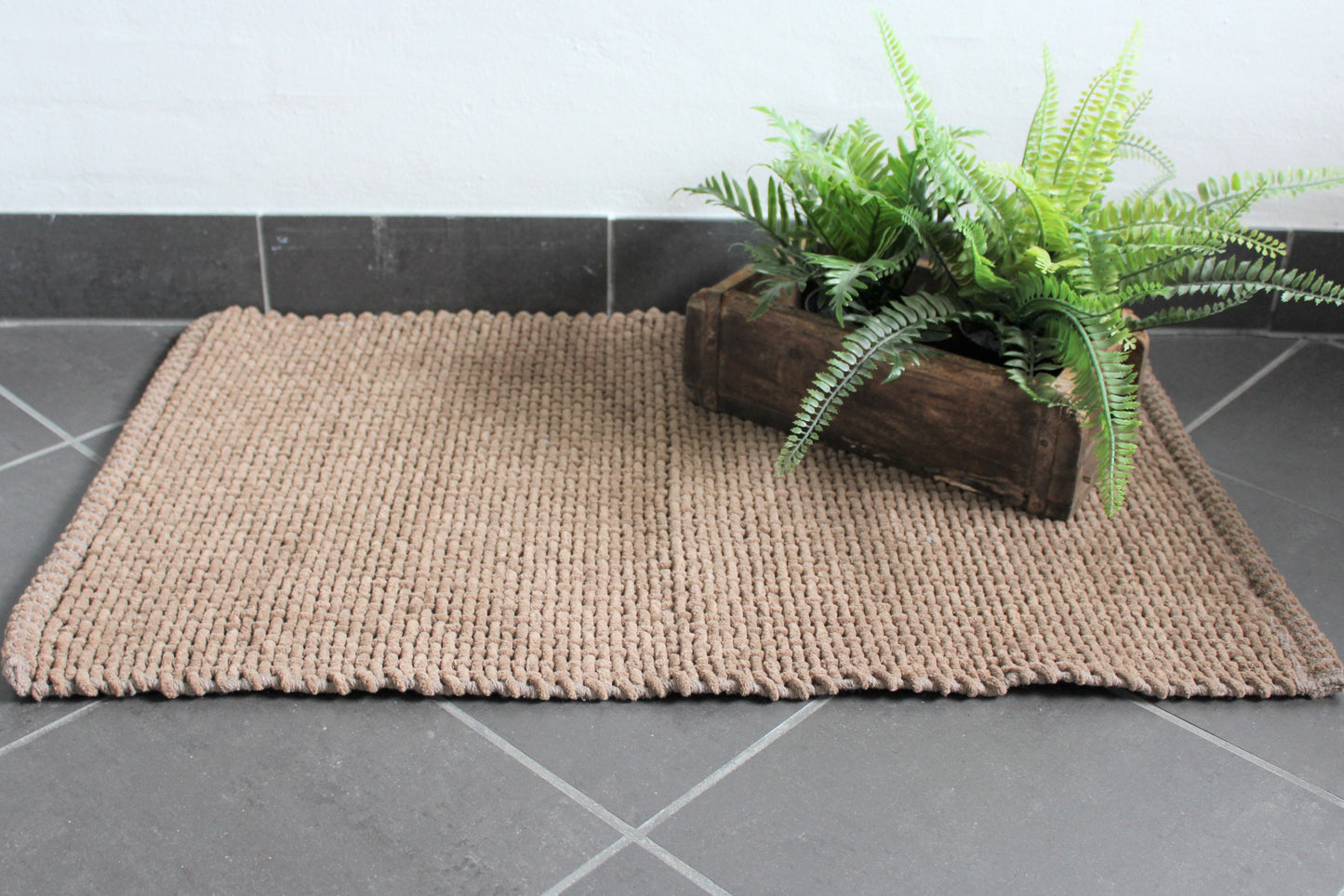 Bademåtter - 2 stk. brune (Taupe), 50 x 80 cm