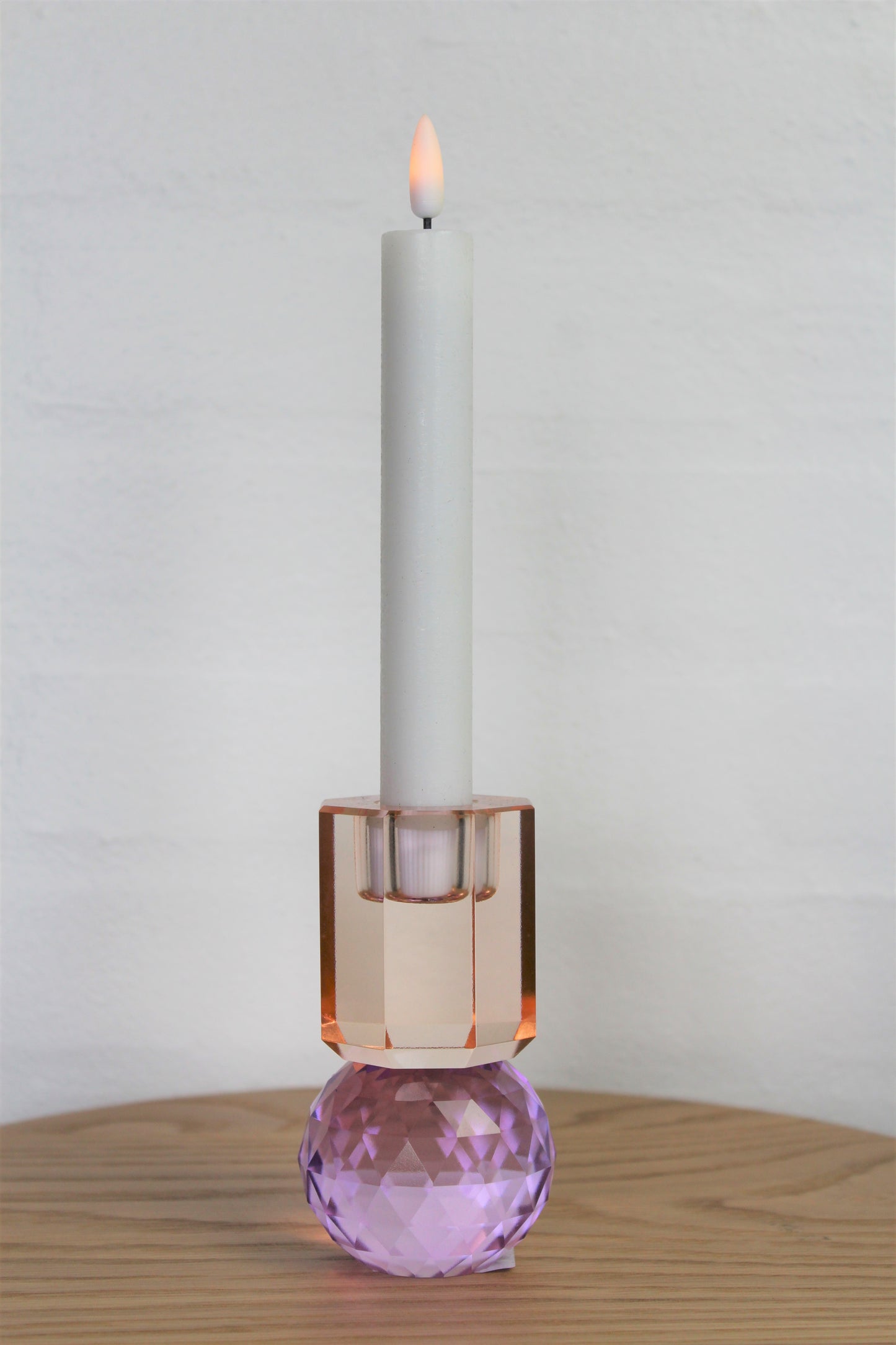 C'est Bon - Krystal lysestage Lys brun-Violet 10,5 x 6 x 6 cm