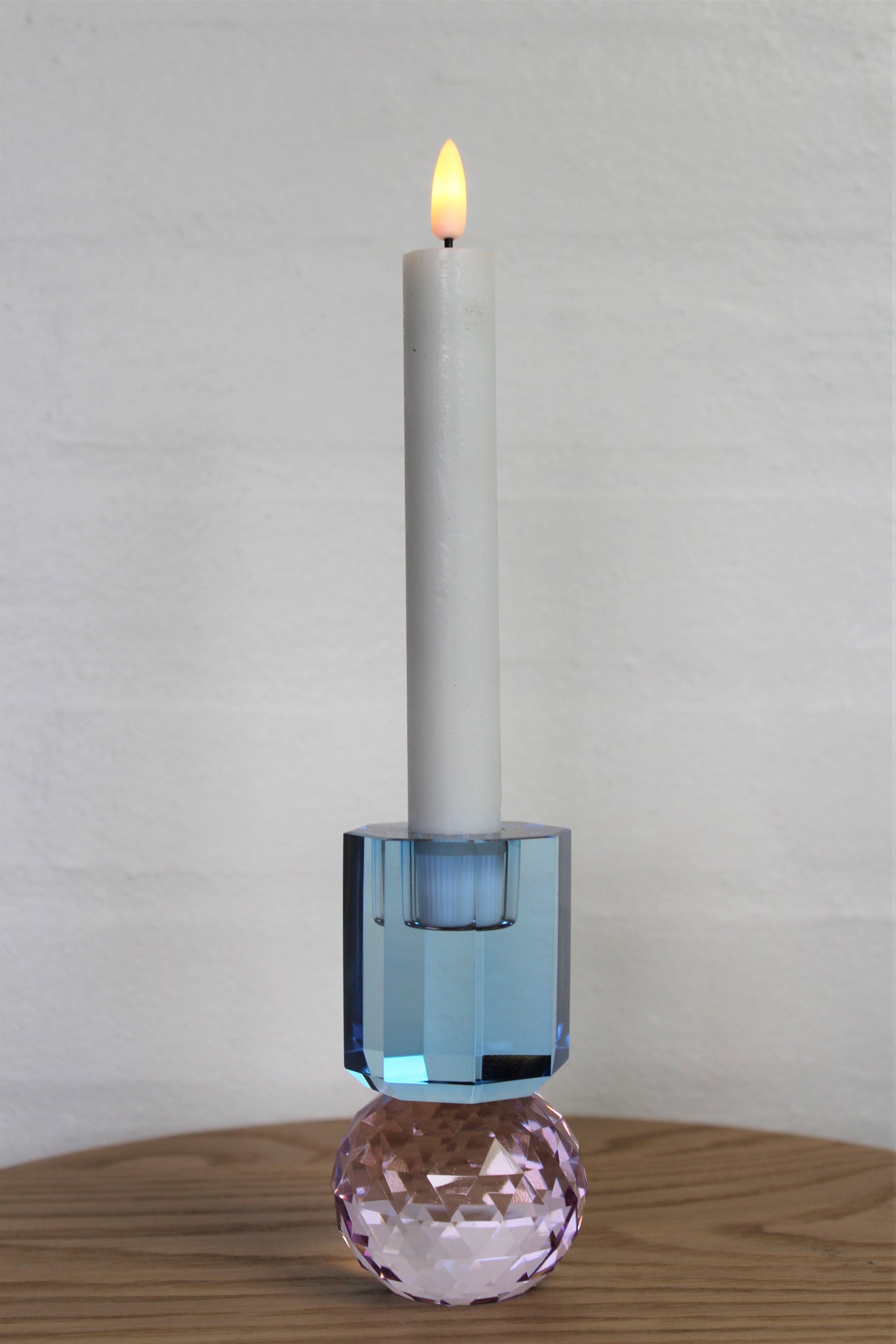 C'est Bon - Krystal Lysestage Violet-Kobolt 6x10,5 cm