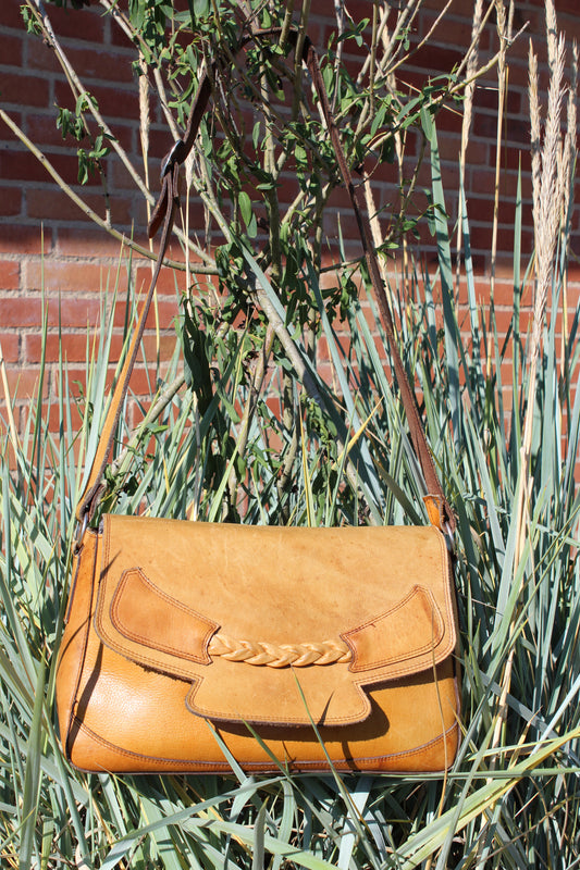 Secondhand - Skuldertaske af læder