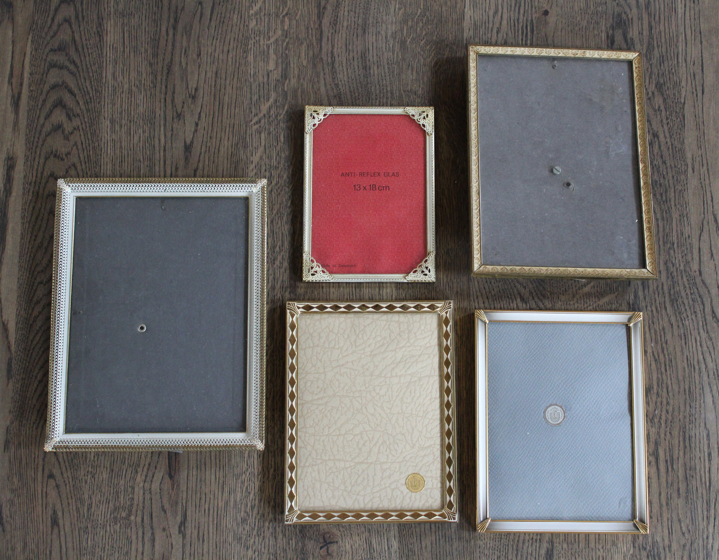 Secondhand - Gamle retro billedrammer, 5 stk