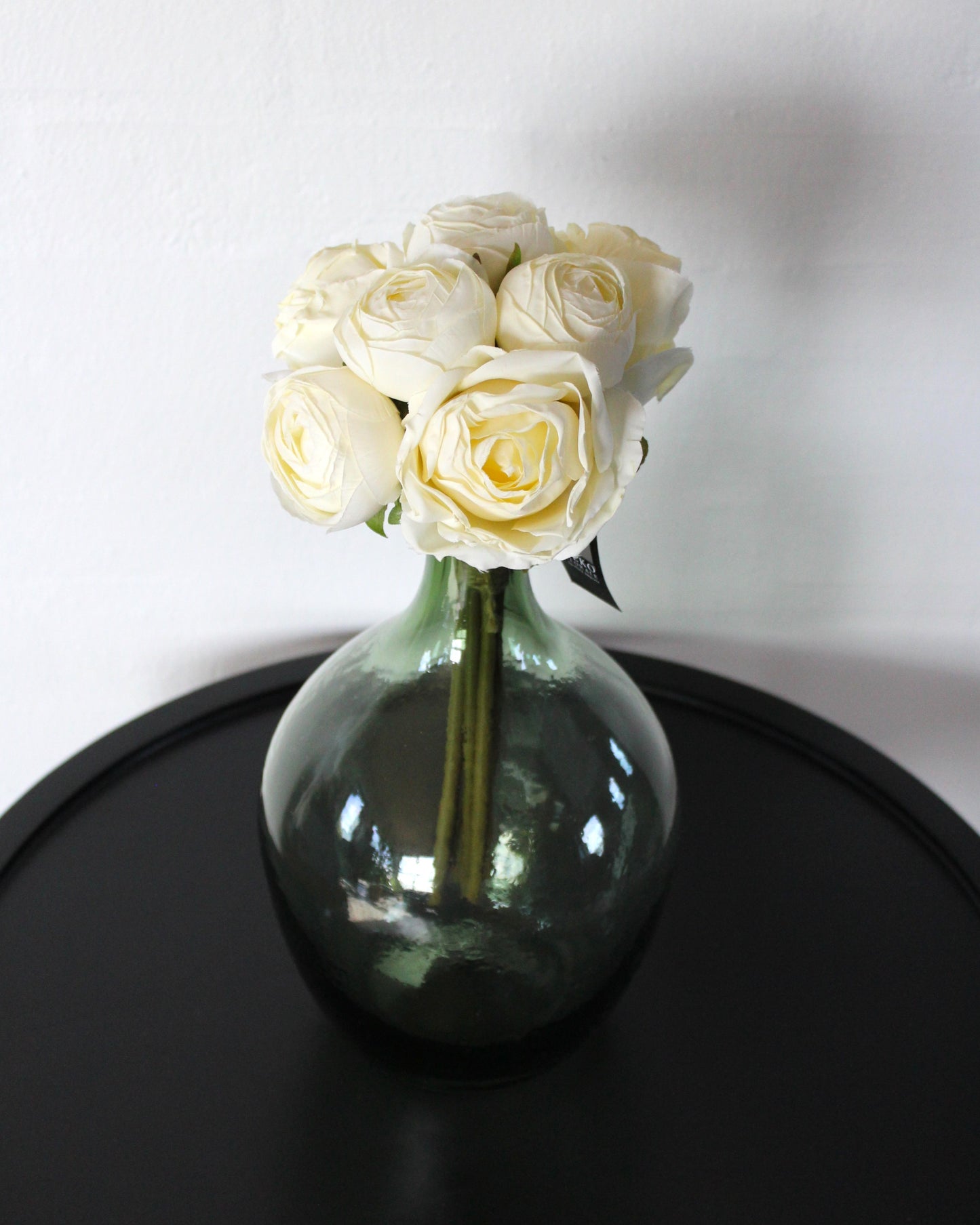 Deko Florale - 2 bundt kunstig buket roser, creme farve