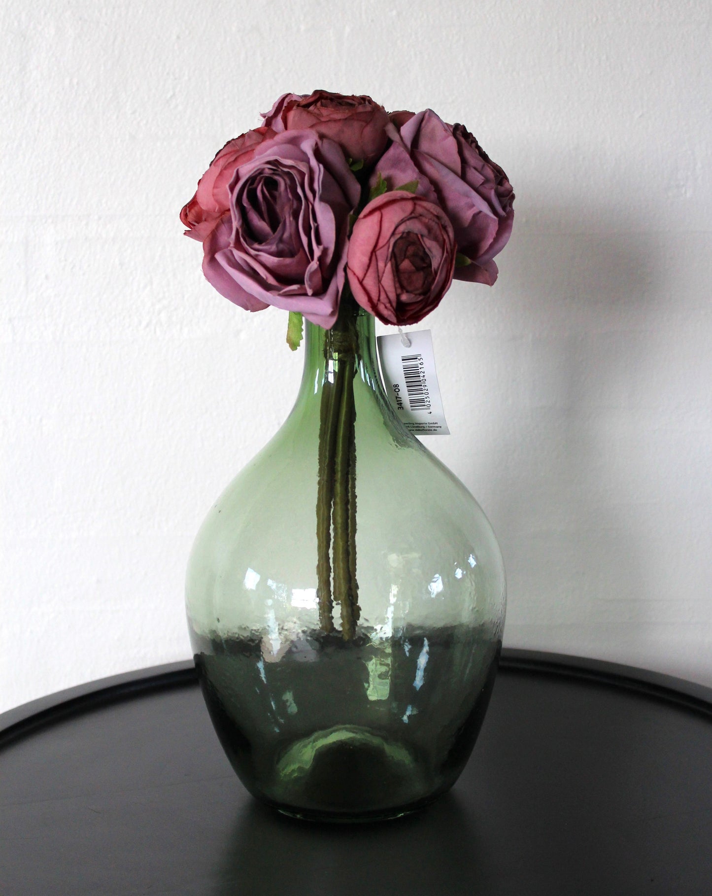 Deko Florale - 2 bundt kunstig buket roser, lilla farve
