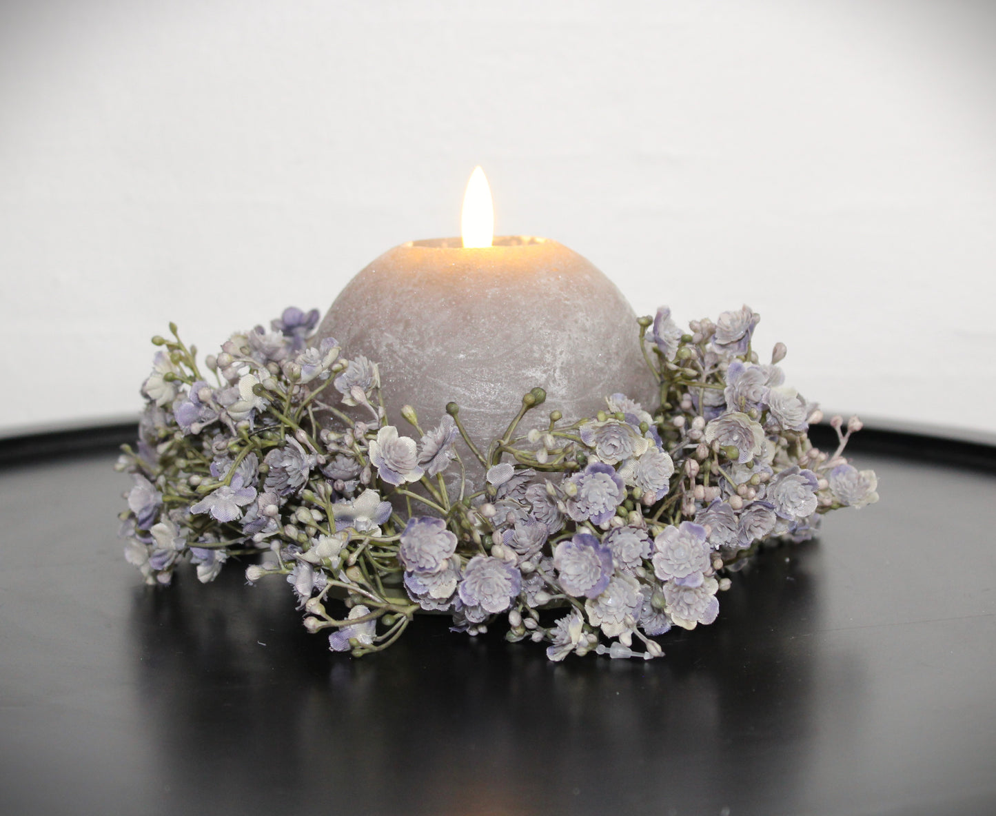 Deko Florale - Kugle LED lys, lysegrå