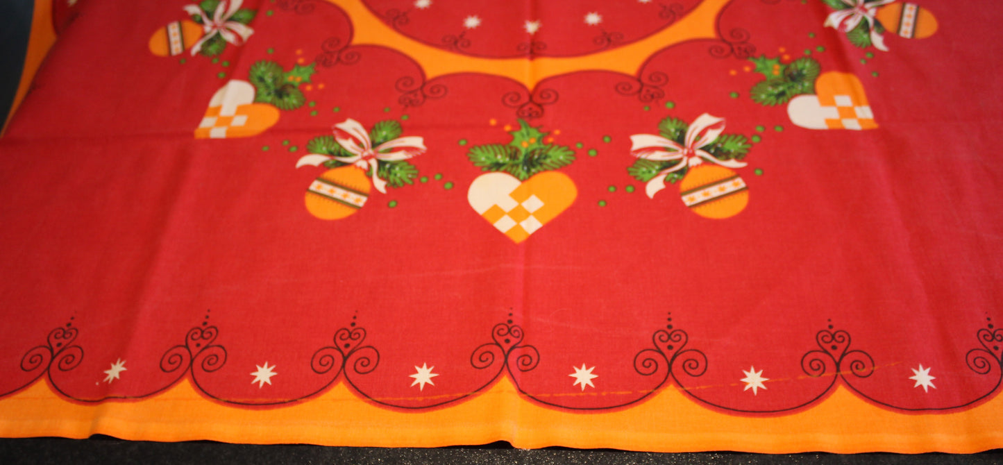 Secondhand - Retro juledug 110 x 119 cm